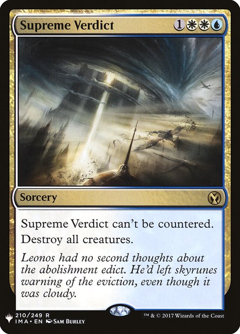 Supreme Verdict - The List Reprints - #IMA-210