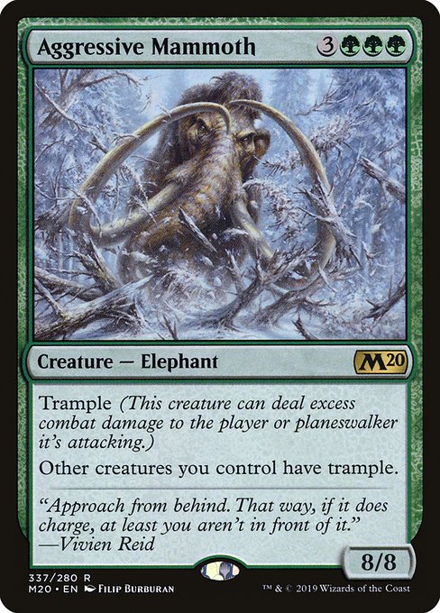 Aggressive Mammoth - Core Set 2020 - #337