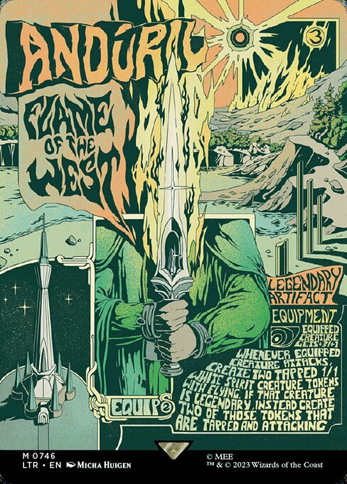Anduril, Flame of the West (Borderless Poster) (LTR) #746