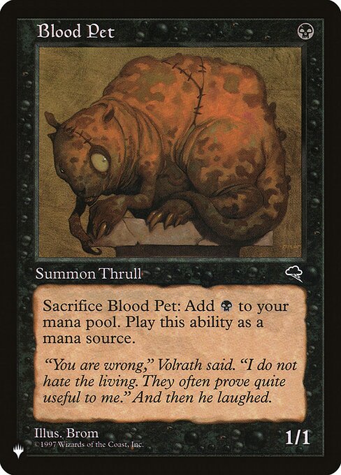 Blood Pet - The List Reprints - #TMP-109