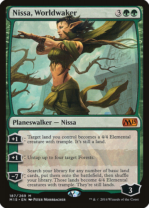 Nissa, Worldwaker - Magic 2015 (M15) - #187