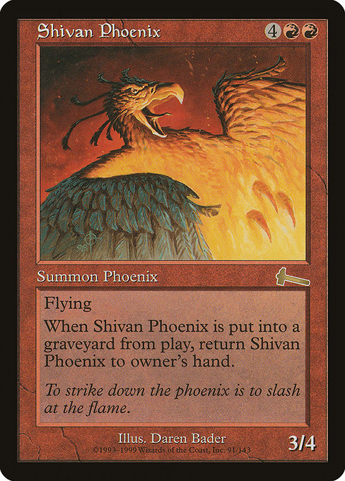 Shivan Phoenix - Urza's Legacy - #91