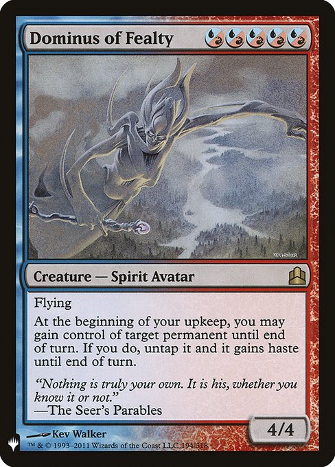 Dominus of Fealty - The List Reprints - #CMD-194