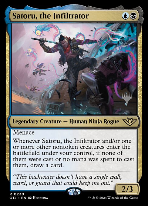 Satoru, the Infiltrator - Promo Pack: Outlaws of Thunder Junction - #230p