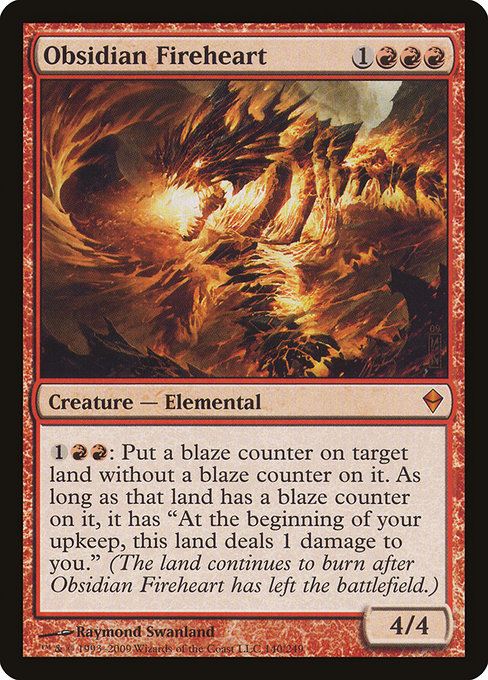 Obsidian Fireheart - Zendikar - #140