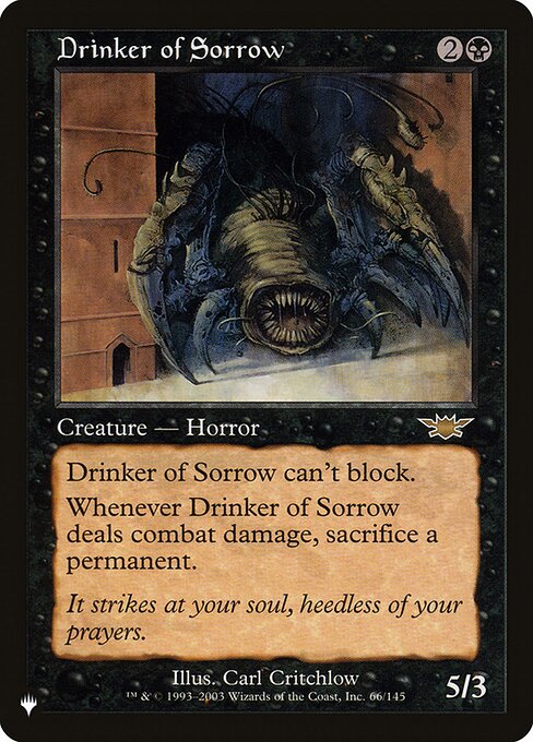 Drinker of Sorrow - The List Reprints - #LGN-66