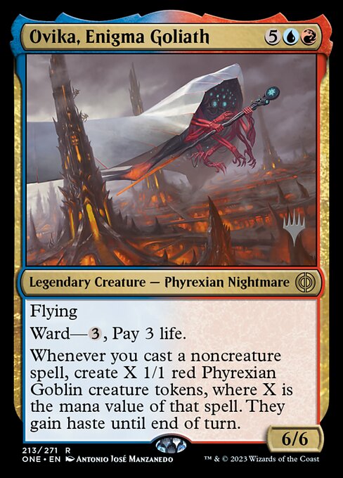 Ovika, Enigma Goliath - Promo Pack: Phyrexia: All Will Be One - #213p