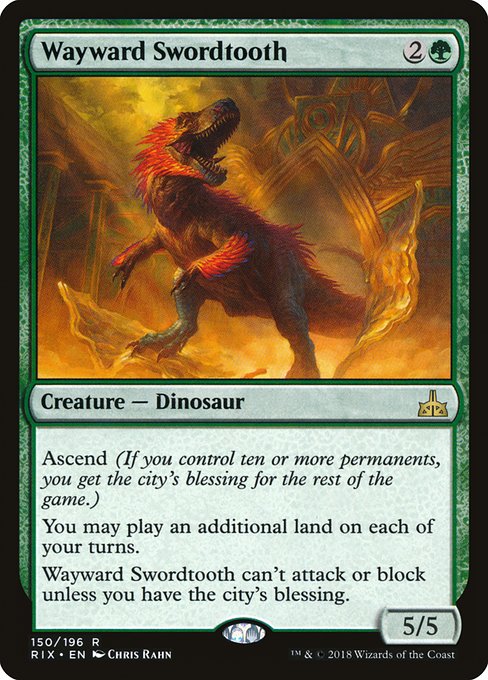 Wayward Swordtooth - Rivals of Ixalan - #150