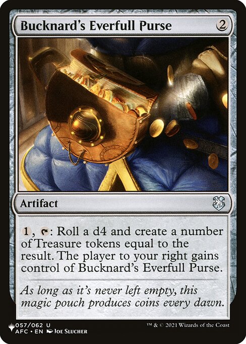 Bucknard's Everfull Purse - The List Reprints - #AFC-57