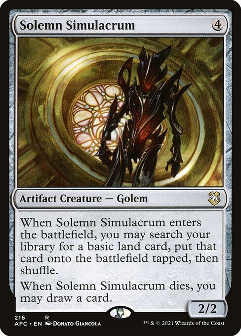 Solemn Simulacrum - Commander: Adventures in the Forgotten Realms - #216
