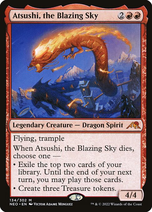 Atsushi, the Blazing Sky - Kamigawa: Neon Dynasty - #134