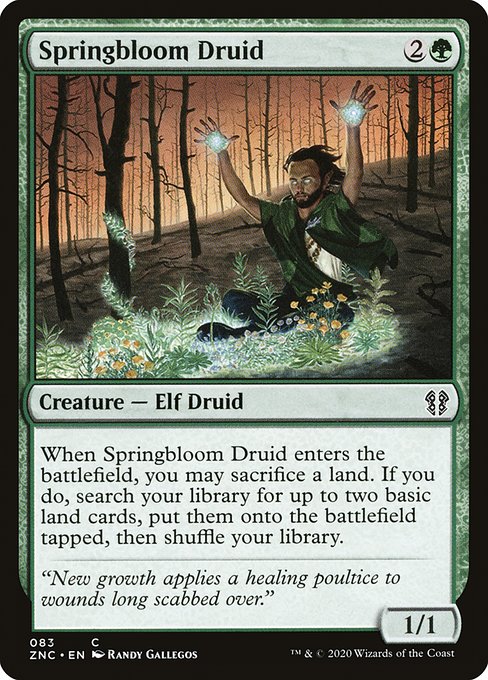 Springbloom Druid - Commander: Zendikar Rising - #83