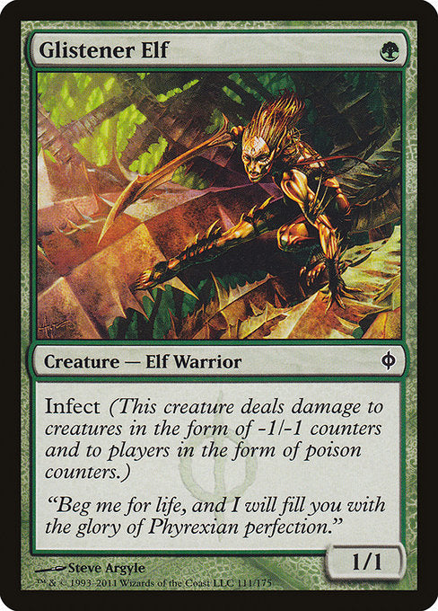 Glistener Elf - New Phyrexia - #111