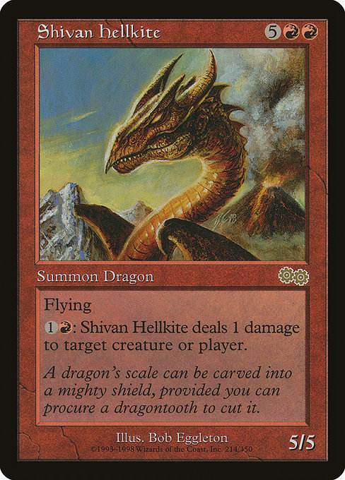 Shivan Hellkite - Urza's Saga - #214
