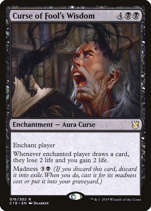 Curse of Fool's Wisdom - Commander 2019 - #16