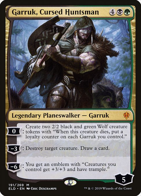 Garruk, Cursed Huntsman - Throne of Eldraine - #191