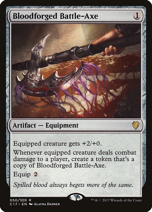 Bloodforged Battle-Axe - Commander 2017 - #50