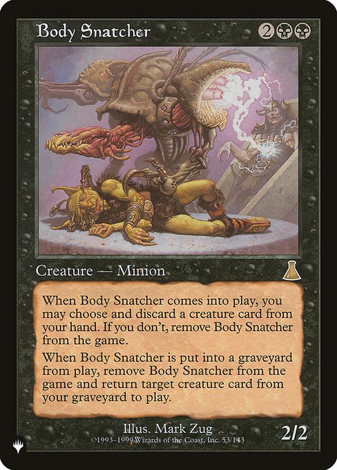 Body Snatcher - The List Reprints - #UDS-53