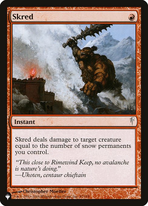 Skred - The List Reprints - #CSP-97