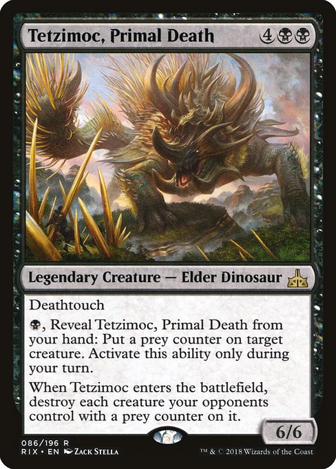 Tetzimoc, Primal Death - Rivals of Ixalan - #86