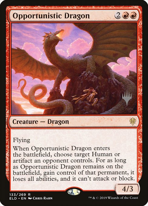Opportunistic Dragon - Promo Pack: Throne of Eldraine - #133p
