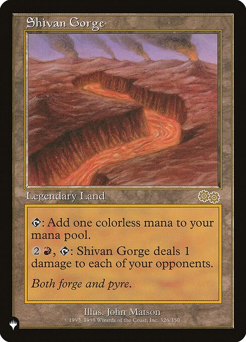 Shivan Gorge - The List Reprints - #USG-326