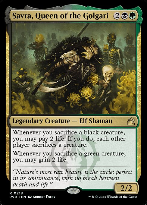 Savra, Queen of the Golgari - Ravnica Remastered - #218