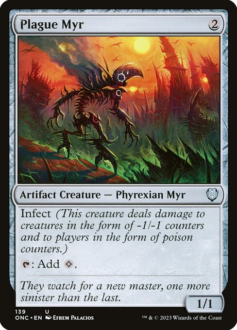 Plague Myr - Commander: Phyrexia: All Will Be One - #139