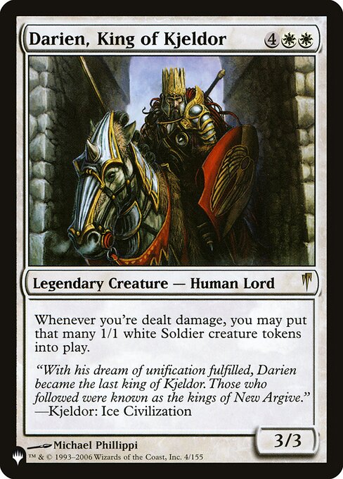 Darien, King of Kjeldor - The List Reprints - #CSP-4