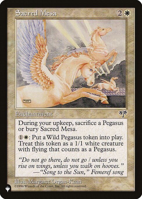 Sacred Mesa - The List Reprints - #MIR-37